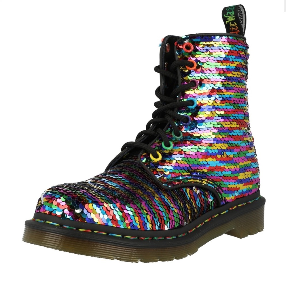 ๐ฅ Dr MartensPascal Sequin Rainbow Sequin - Picture 8 of 16